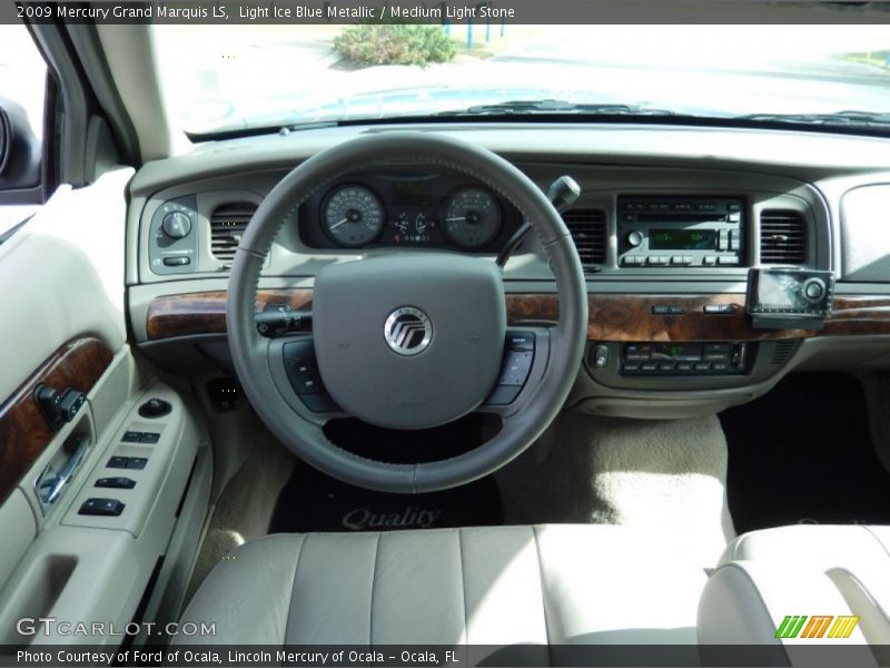 Light Ice Blue Metallic / Medium Light Stone 2009 Mercury Grand Marquis LS