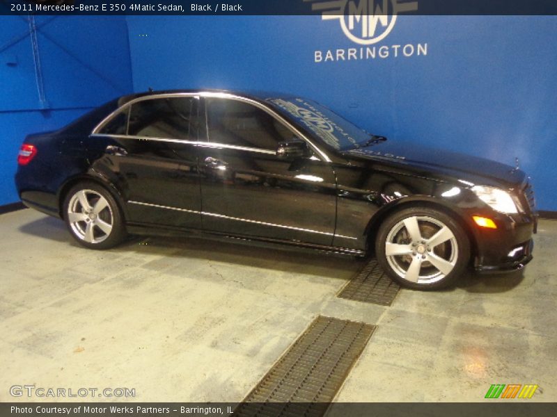 Black / Black 2011 Mercedes-Benz E 350 4Matic Sedan