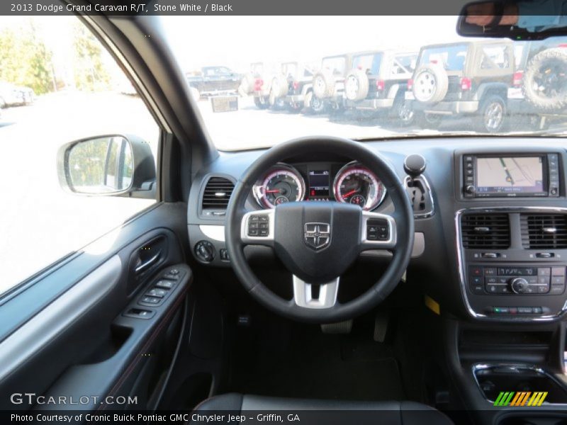 Stone White / Black 2013 Dodge Grand Caravan R/T