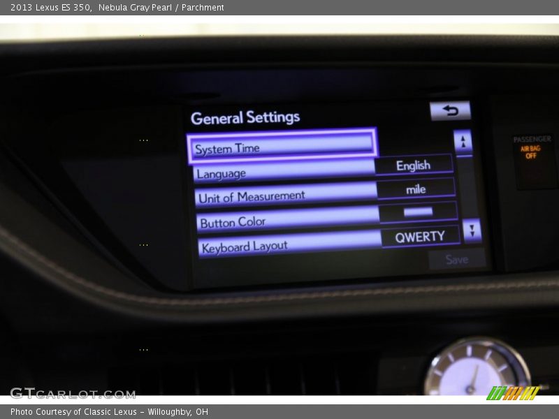 Nebula Gray Pearl / Parchment 2013 Lexus ES 350