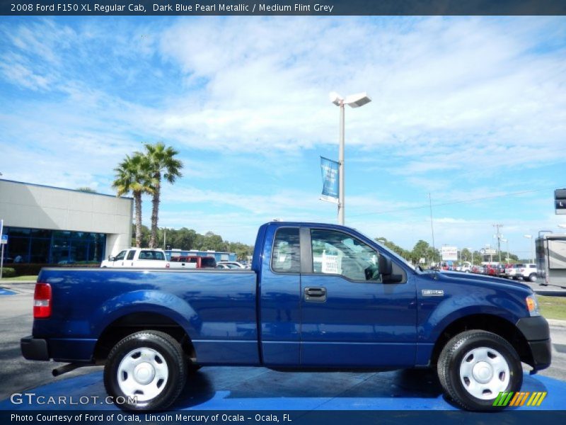 Dark Blue Pearl Metallic / Medium Flint Grey 2008 Ford F150 XL Regular Cab