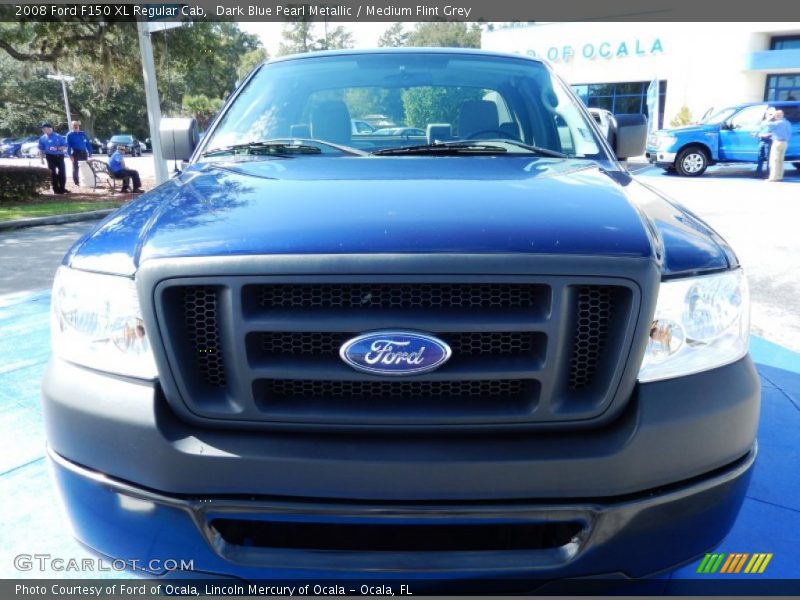 Dark Blue Pearl Metallic / Medium Flint Grey 2008 Ford F150 XL Regular Cab