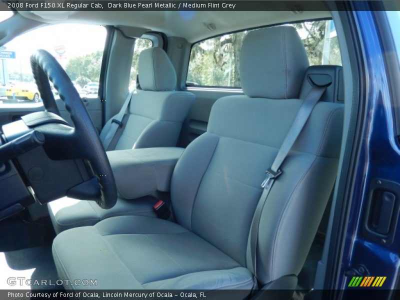 Dark Blue Pearl Metallic / Medium Flint Grey 2008 Ford F150 XL Regular Cab