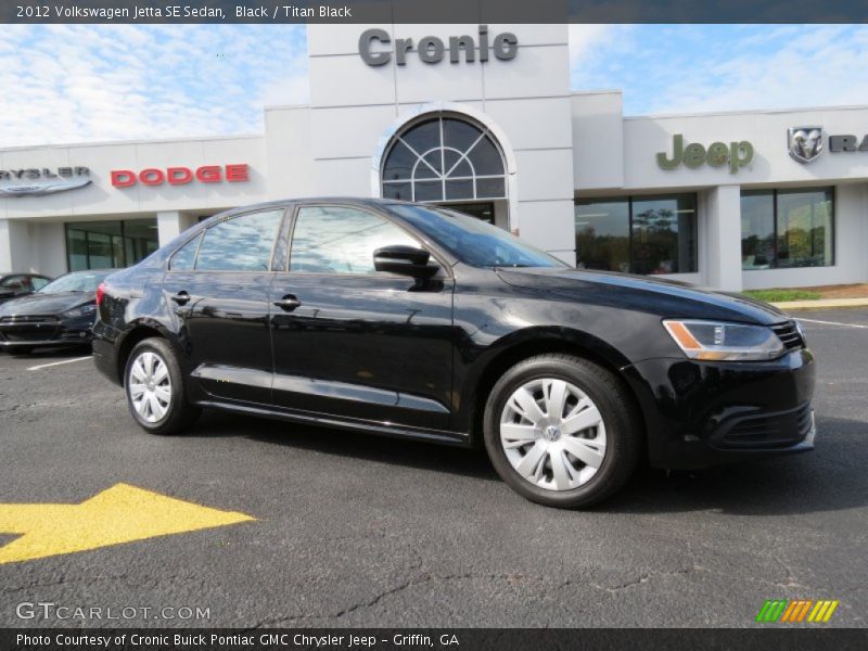 Black / Titan Black 2012 Volkswagen Jetta SE Sedan
