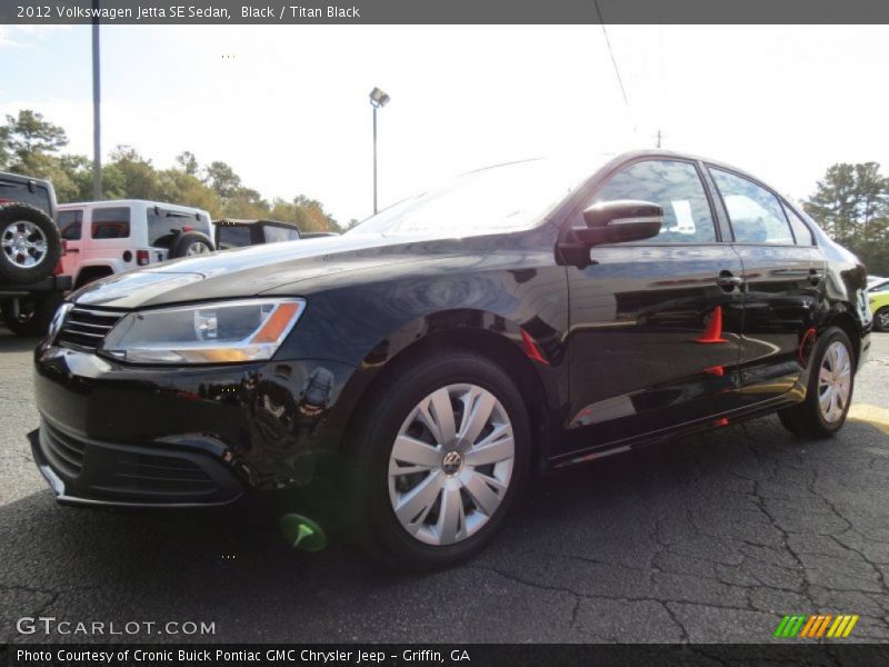 Black / Titan Black 2012 Volkswagen Jetta SE Sedan