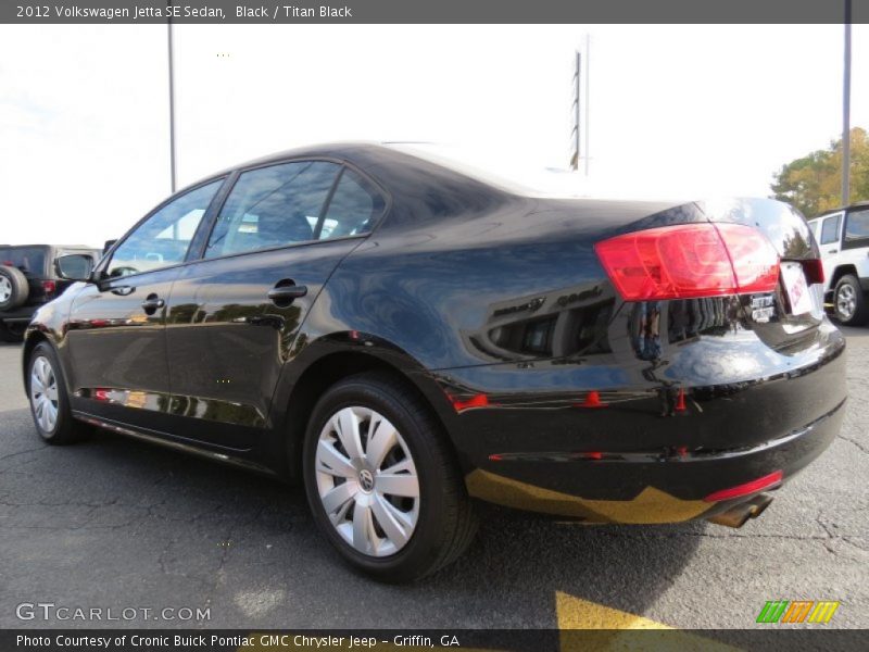 Black / Titan Black 2012 Volkswagen Jetta SE Sedan