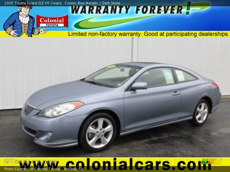 Cosmic Blue Metallic / Dark Stone 2005 Toyota Solara SLE V6 Coupe