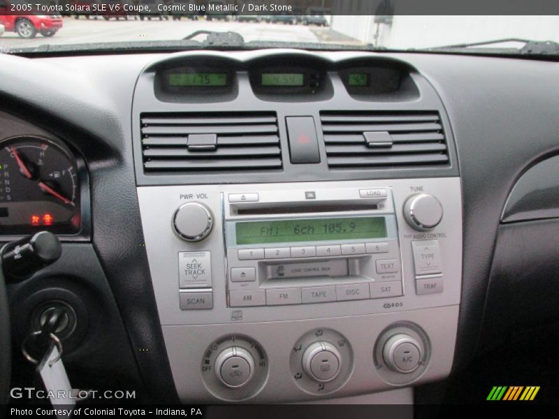 Controls of 2005 Solara SLE V6 Coupe