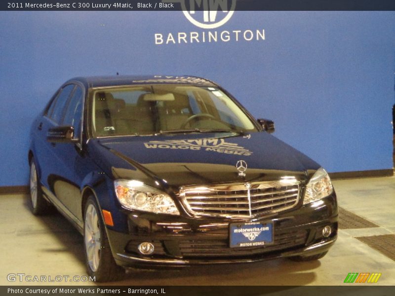Black / Black 2011 Mercedes-Benz C 300 Luxury 4Matic