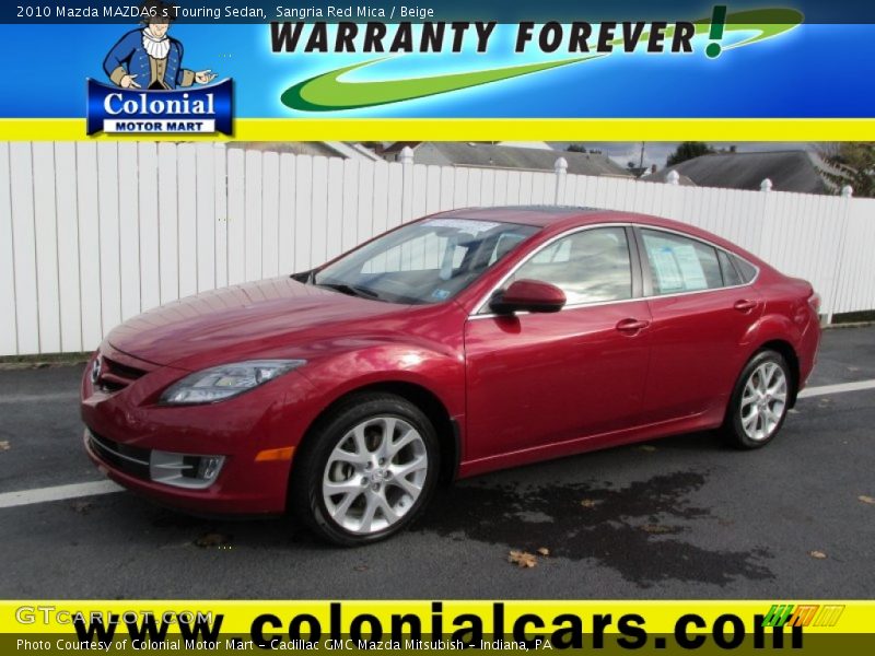 Sangria Red Mica / Beige 2010 Mazda MAZDA6 s Touring Sedan