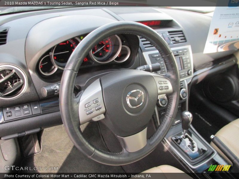 Sangria Red Mica / Beige 2010 Mazda MAZDA6 s Touring Sedan