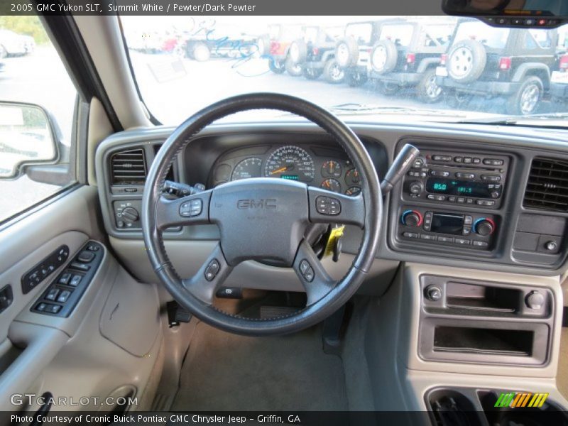 Summit White / Pewter/Dark Pewter 2005 GMC Yukon SLT