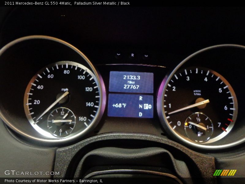 Palladium Silver Metallic / Black 2011 Mercedes-Benz GL 550 4Matic