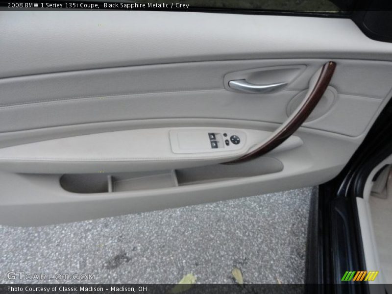 Black Sapphire Metallic / Grey 2008 BMW 1 Series 135i Coupe