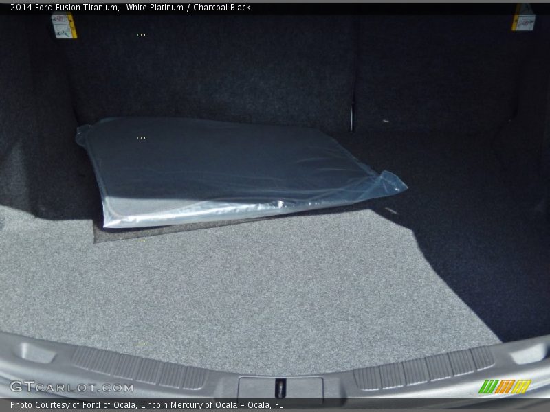 White Platinum / Charcoal Black 2014 Ford Fusion Titanium