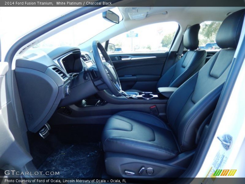White Platinum / Charcoal Black 2014 Ford Fusion Titanium