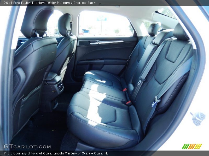 White Platinum / Charcoal Black 2014 Ford Fusion Titanium