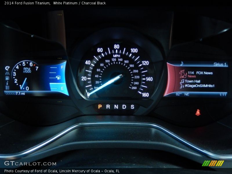 White Platinum / Charcoal Black 2014 Ford Fusion Titanium
