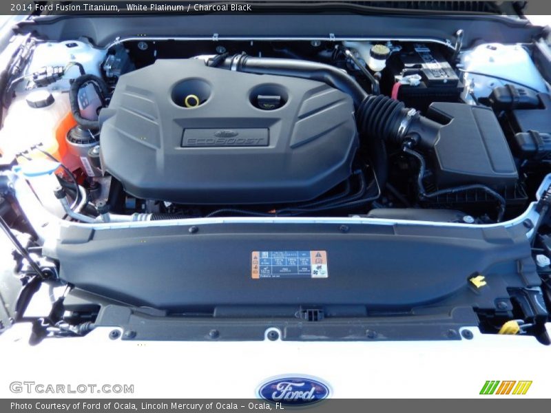 White Platinum / Charcoal Black 2014 Ford Fusion Titanium