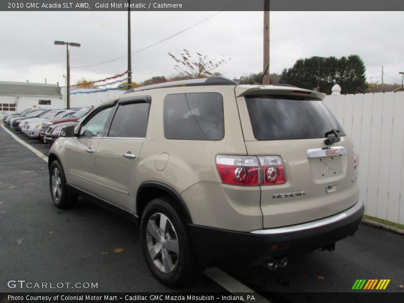 Gold Mist Metallic / Cashmere 2010 GMC Acadia SLT AWD