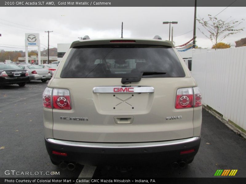 Gold Mist Metallic / Cashmere 2010 GMC Acadia SLT AWD