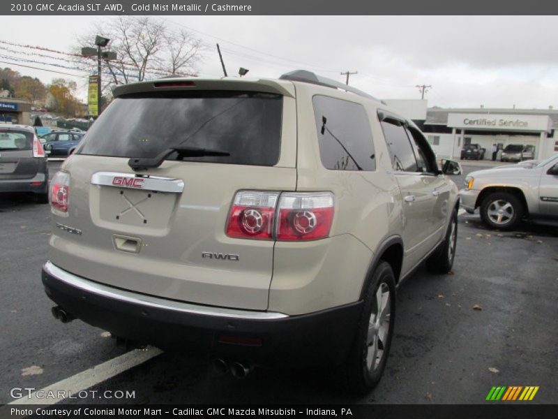 Gold Mist Metallic / Cashmere 2010 GMC Acadia SLT AWD