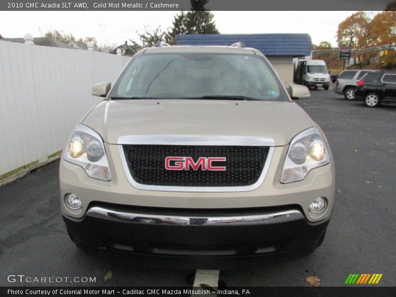 Gold Mist Metallic / Cashmere 2010 GMC Acadia SLT AWD