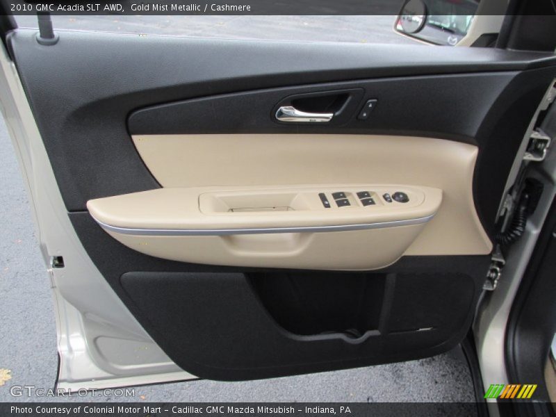 Gold Mist Metallic / Cashmere 2010 GMC Acadia SLT AWD