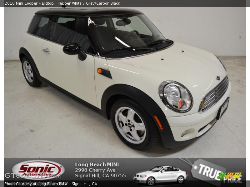 Pepper White / Grey/Carbon Black 2010 Mini Cooper Hardtop
