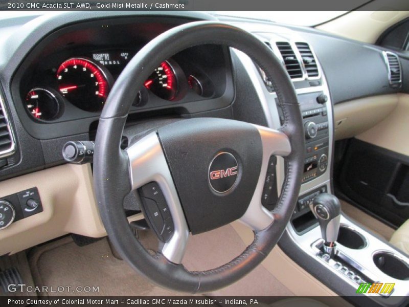 Gold Mist Metallic / Cashmere 2010 GMC Acadia SLT AWD