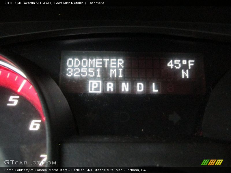 Gold Mist Metallic / Cashmere 2010 GMC Acadia SLT AWD