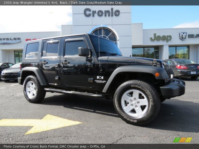 Black / Dark Slate Gray/Medium Slate Gray 2009 Jeep Wrangler Unlimited X 4x4