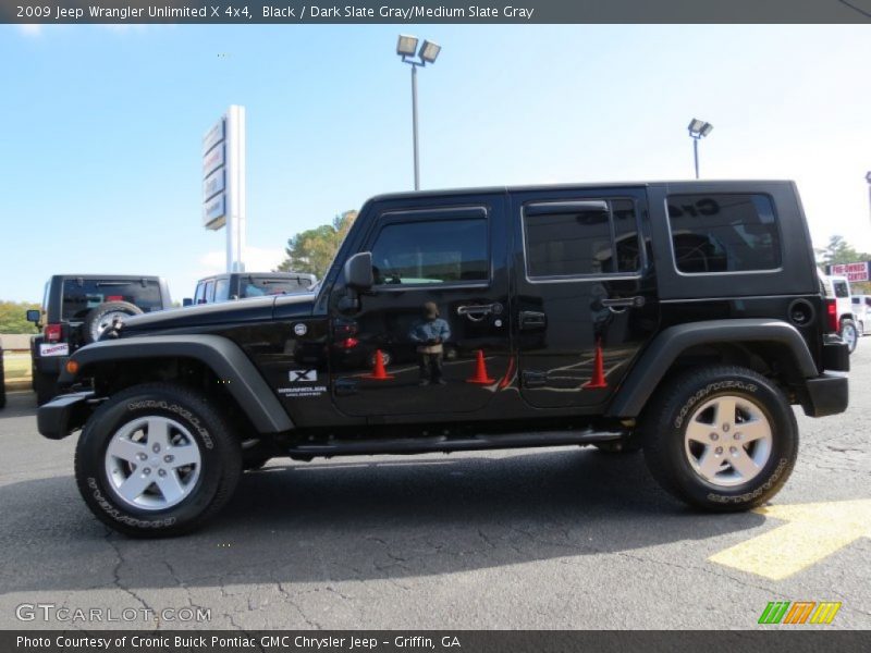 Black / Dark Slate Gray/Medium Slate Gray 2009 Jeep Wrangler Unlimited X 4x4