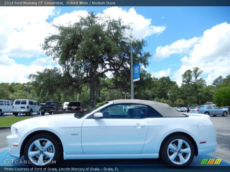 Oxford White / Medium Stone 2014 Ford Mustang GT Convertible