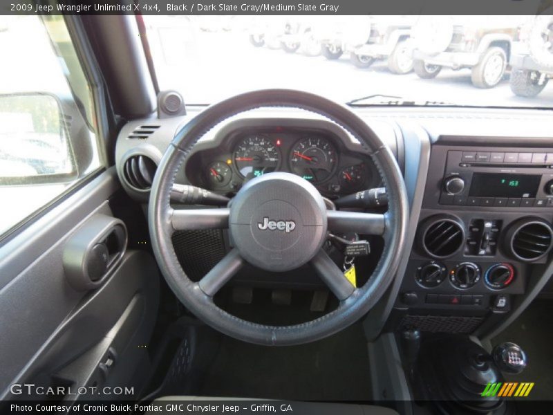 Black / Dark Slate Gray/Medium Slate Gray 2009 Jeep Wrangler Unlimited X 4x4
