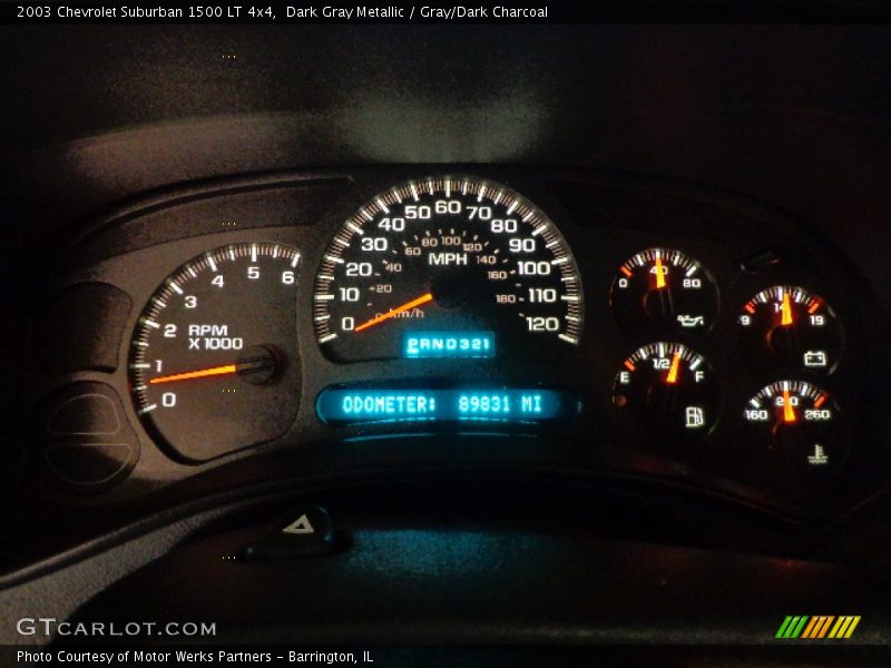 Dark Gray Metallic / Gray/Dark Charcoal 2003 Chevrolet Suburban 1500 LT 4x4