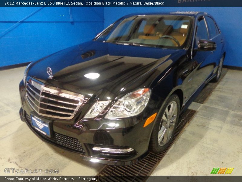 Obsidian Black Metallic / Natural Beige/Black 2012 Mercedes-Benz E 350 BlueTEC Sedan