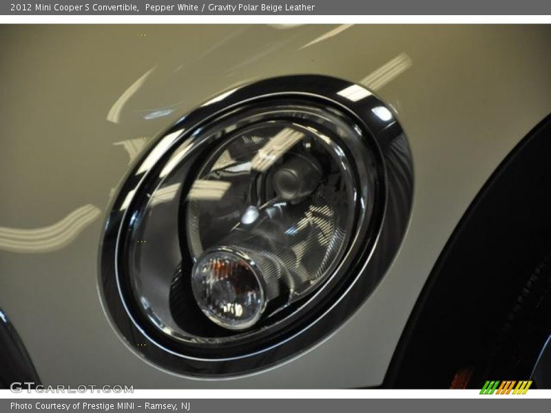 Pepper White / Gravity Polar Beige Leather 2012 Mini Cooper S Convertible