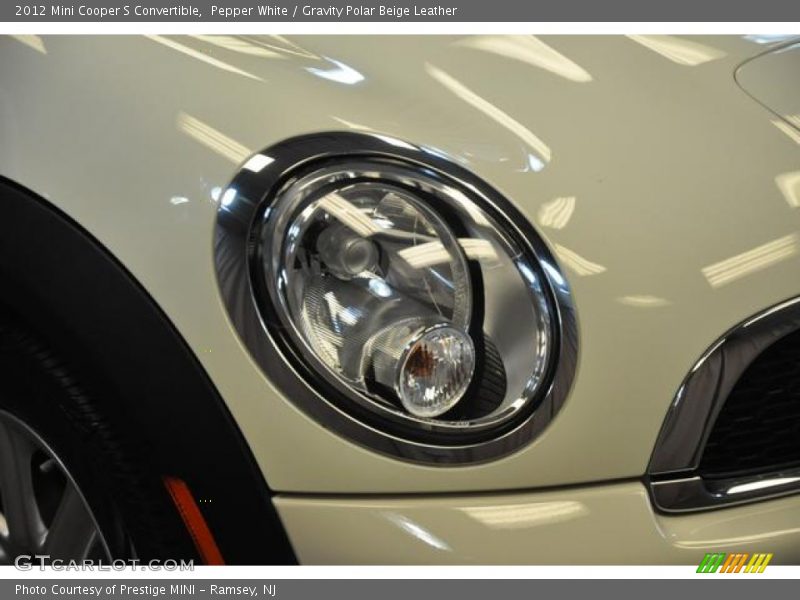 Pepper White / Gravity Polar Beige Leather 2012 Mini Cooper S Convertible