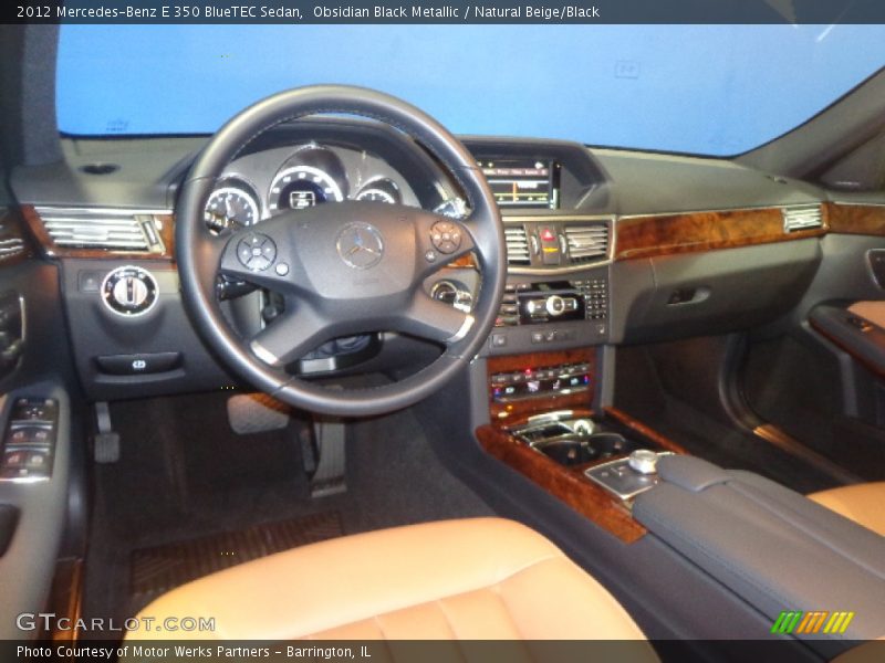 Obsidian Black Metallic / Natural Beige/Black 2012 Mercedes-Benz E 350 BlueTEC Sedan