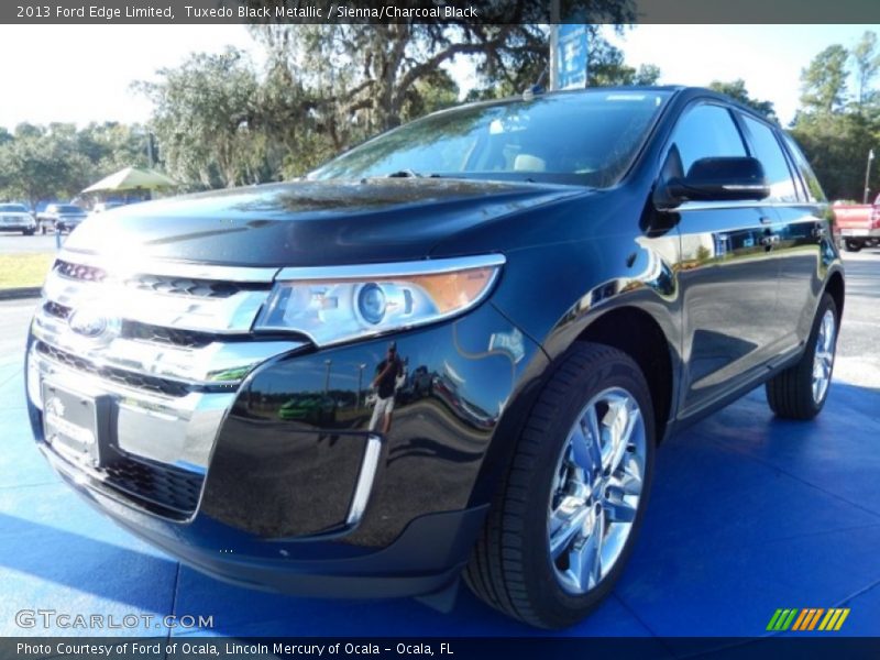 Tuxedo Black Metallic / Sienna/Charcoal Black 2013 Ford Edge Limited