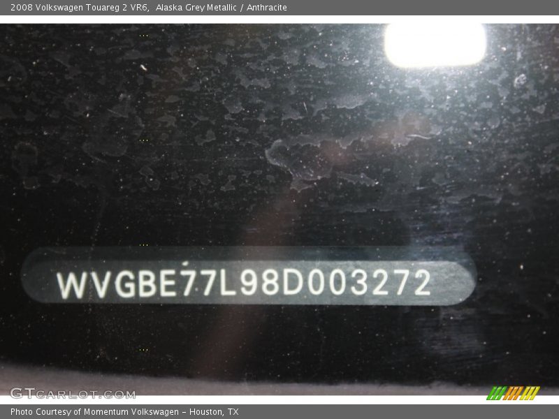 Alaska Grey Metallic / Anthracite 2008 Volkswagen Touareg 2 VR6