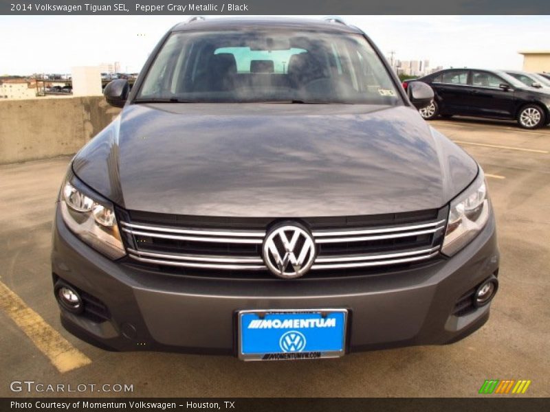 Pepper Gray Metallic / Black 2014 Volkswagen Tiguan SEL