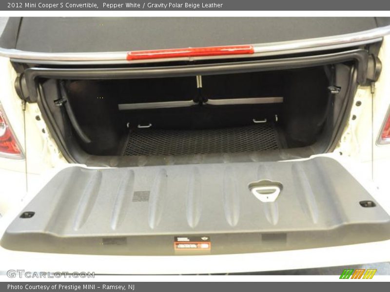 Pepper White / Gravity Polar Beige Leather 2012 Mini Cooper S Convertible