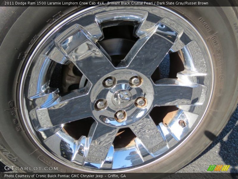 Brilliant Black Crystal Pearl / Dark Slate Gray/Russet Brown 2011 Dodge Ram 1500 Laramie Longhorn Crew Cab 4x4