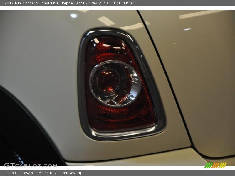 Pepper White / Gravity Polar Beige Leather 2012 Mini Cooper S Convertible