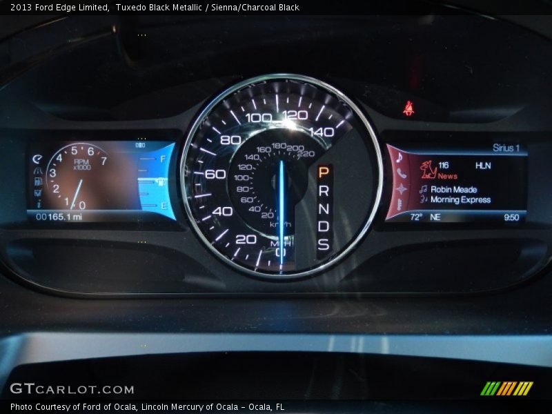Tuxedo Black Metallic / Sienna/Charcoal Black 2013 Ford Edge Limited