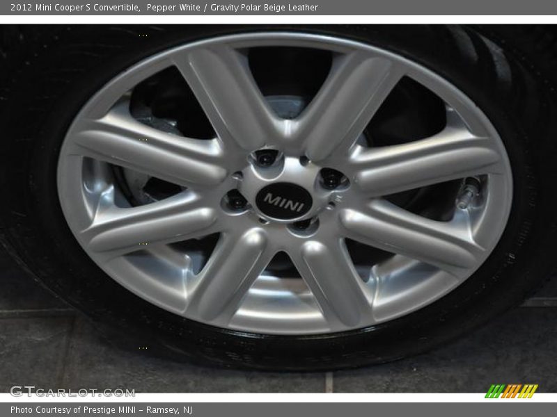 Pepper White / Gravity Polar Beige Leather 2012 Mini Cooper S Convertible