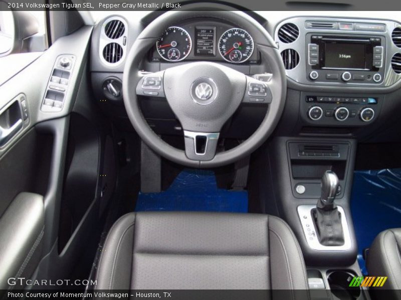 Pepper Gray Metallic / Black 2014 Volkswagen Tiguan SEL