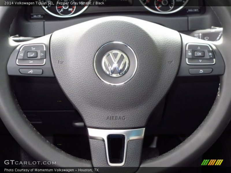 Pepper Gray Metallic / Black 2014 Volkswagen Tiguan SEL